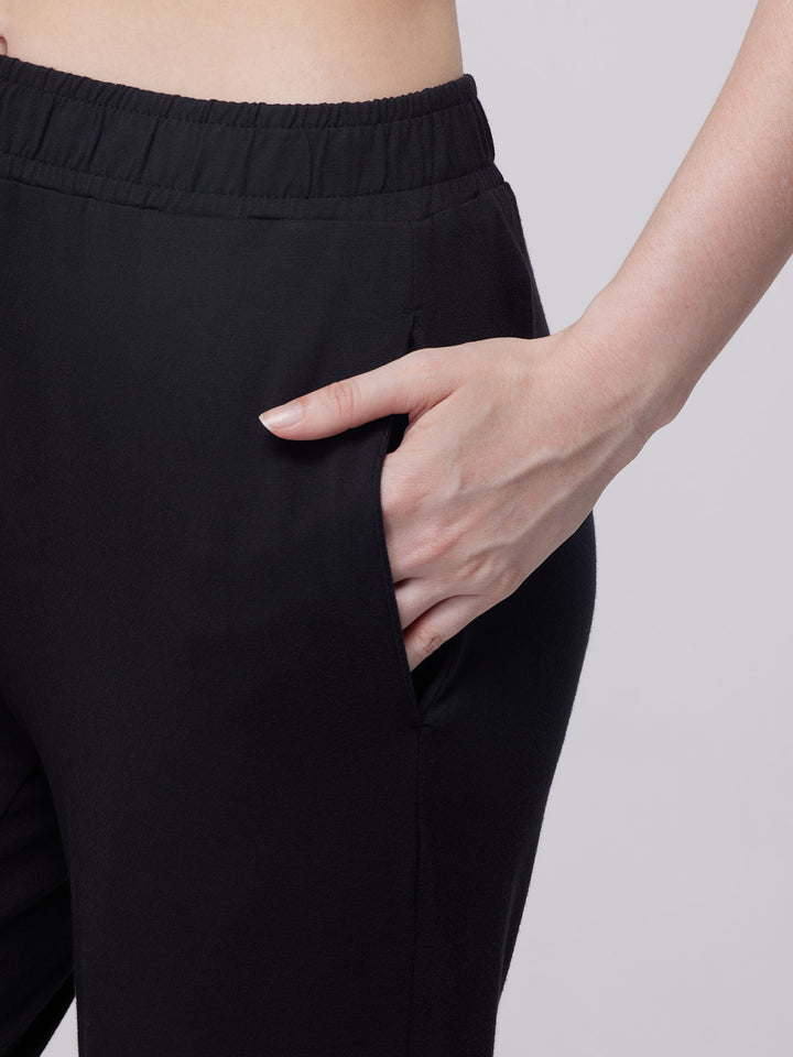 Black Float Flare Pants