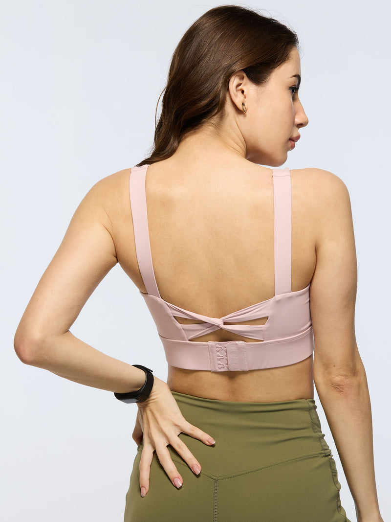 Pastel Pink High Impact Sports Bra