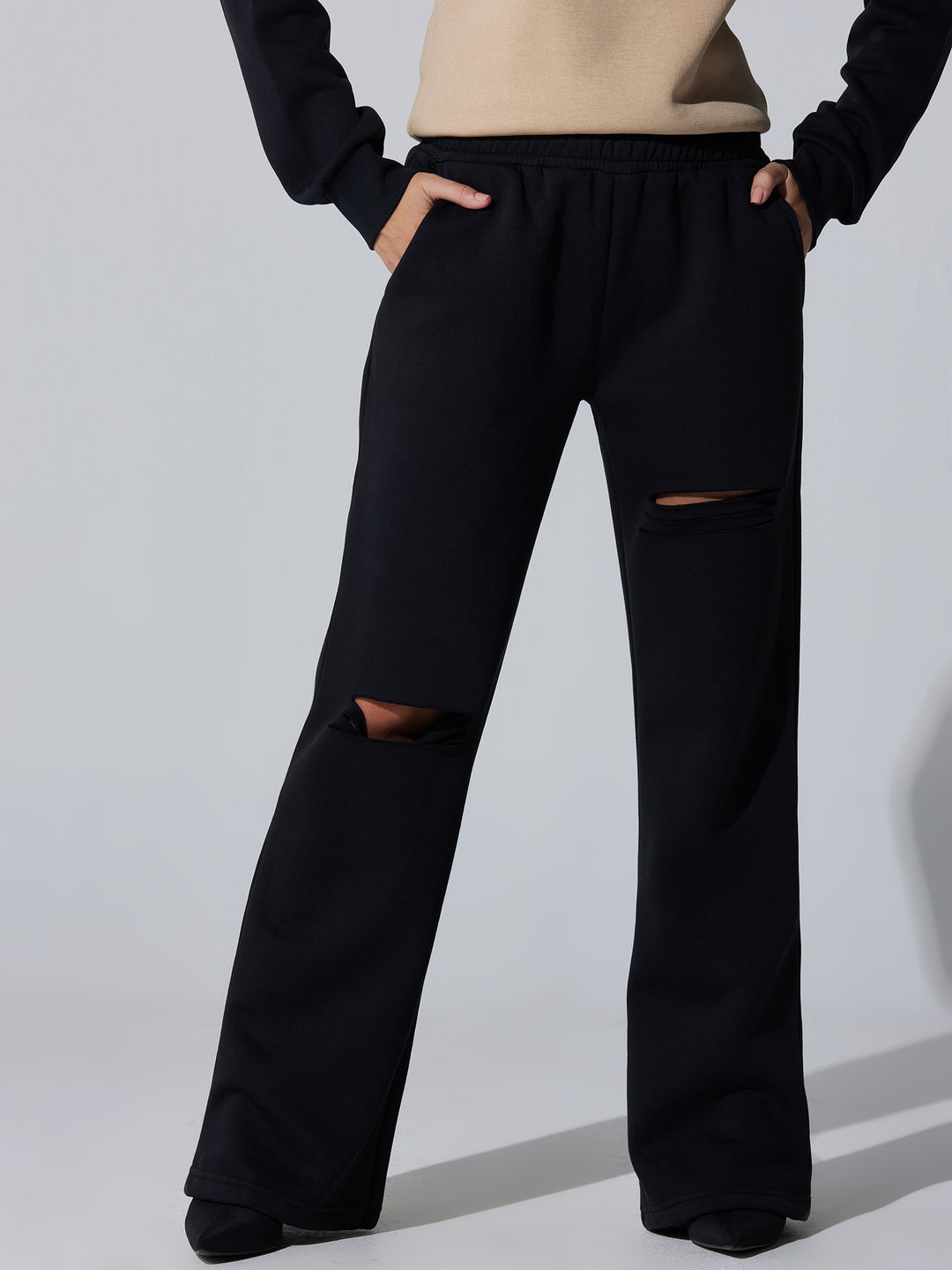 Black Dual Slit Adapt Joggers