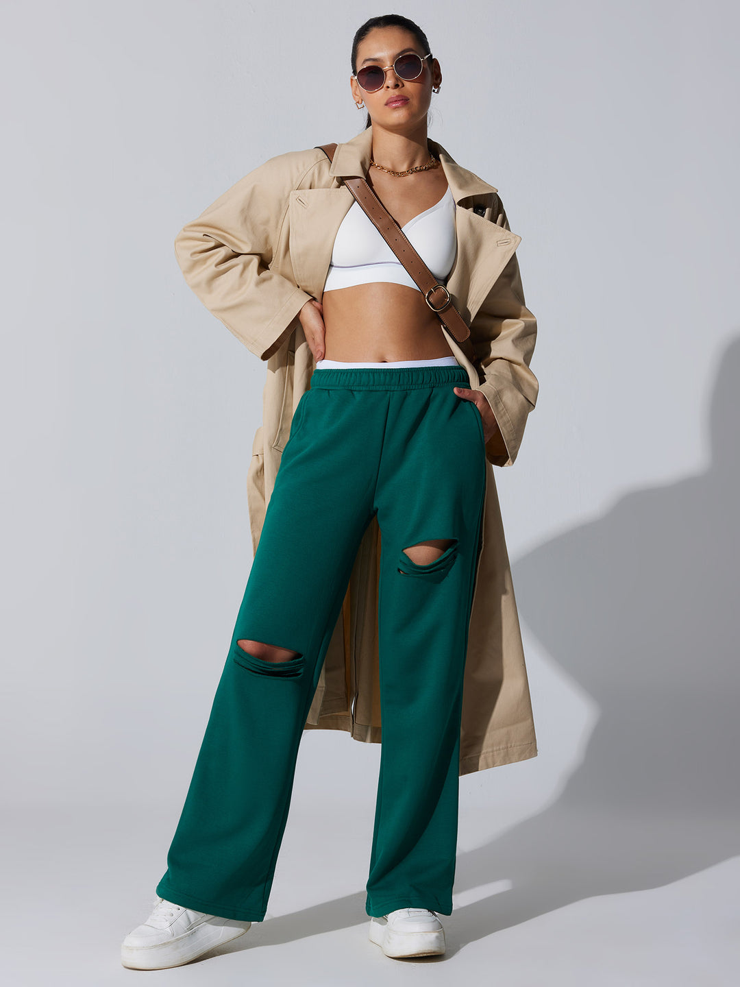 Green Dual Slit Adapt Joggers