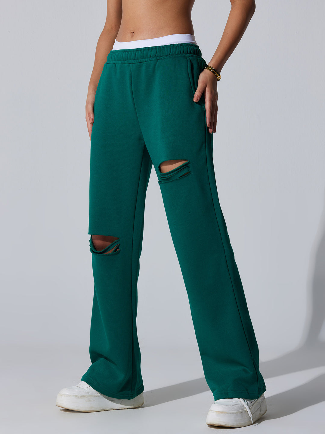 Green Dual Slit Adapt Joggers