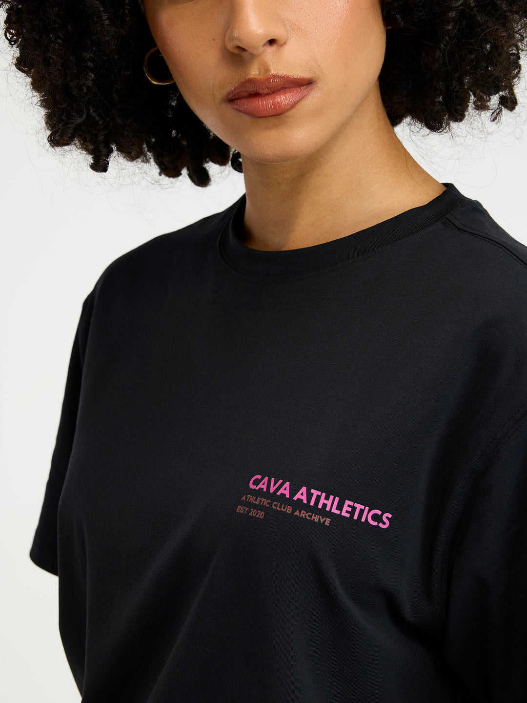 Black  Serve Side Oversized Printed Tee - Women