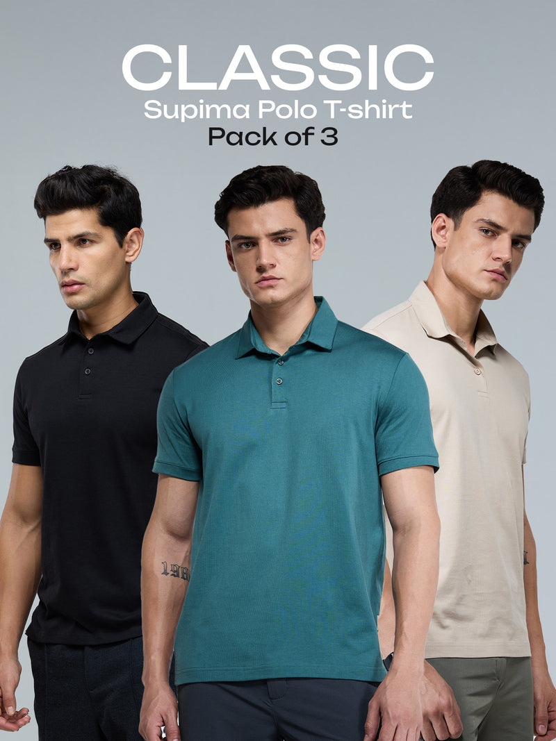 Classic Supima Polo T-shirt - Pack of 3