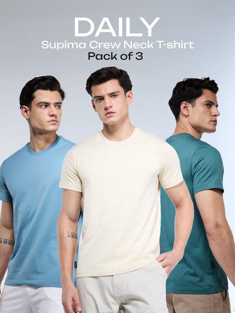 Daily Supima Crew Neck T-shirt - Pack of 3