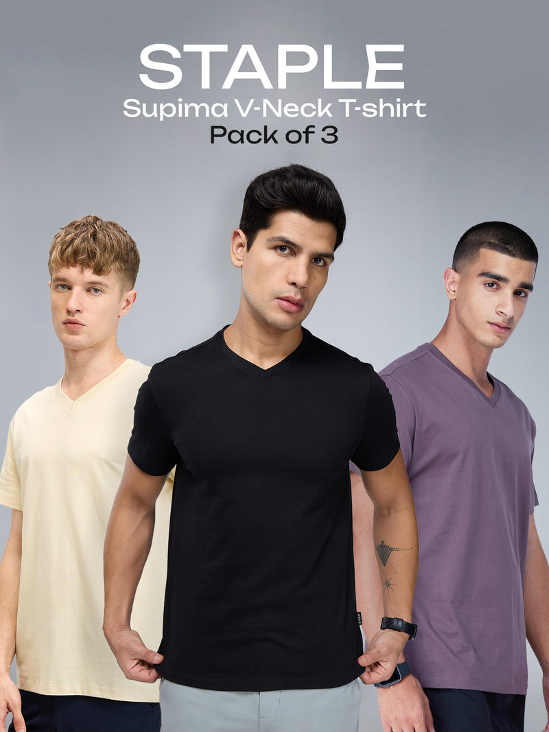 Staple Supima V-Neck T-shirt - Pack of 3