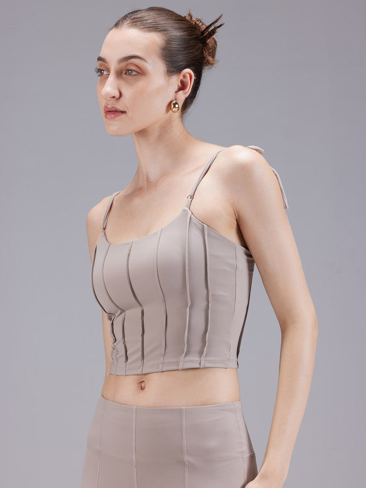 Beige Knot-It Corset Top