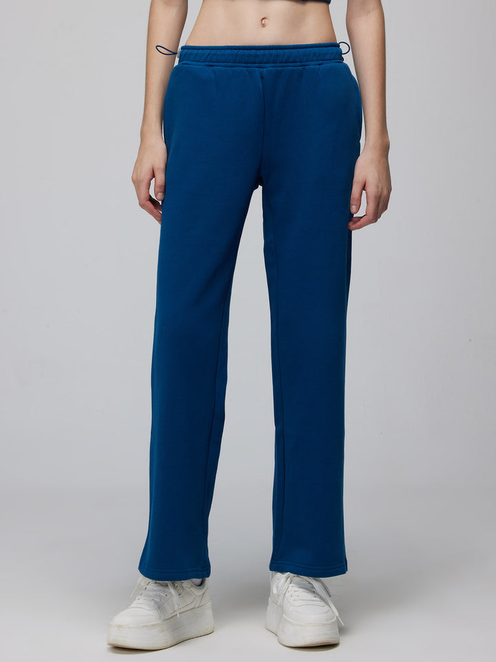 Blue Relaxed Wide Leg Pants