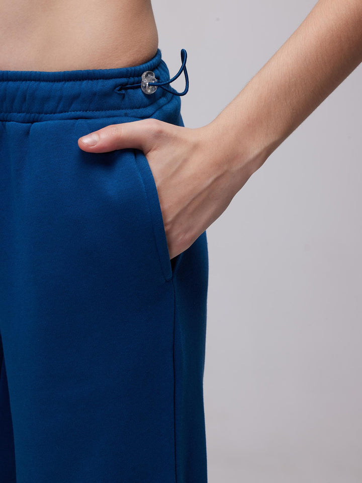 Blue Relaxed Wide Leg Pants