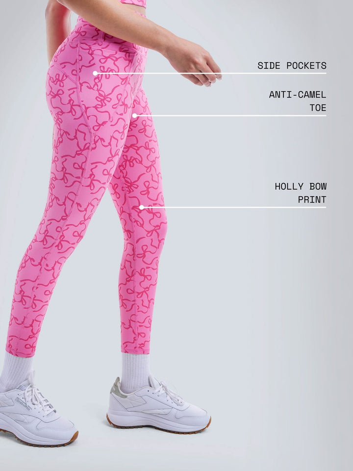 Fuchsia Bow Sculpt Core Leggings