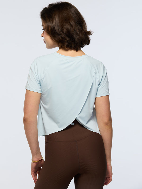 Sky Blue Overlap Tee