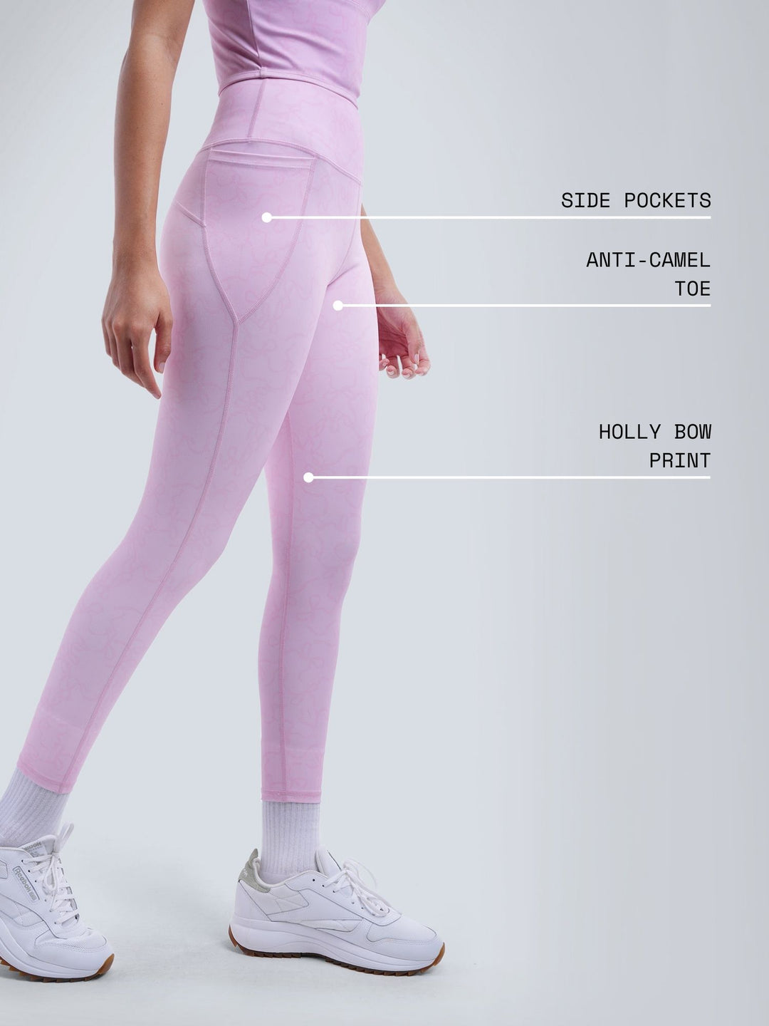 Pink Bow Sculpt Core Leggings