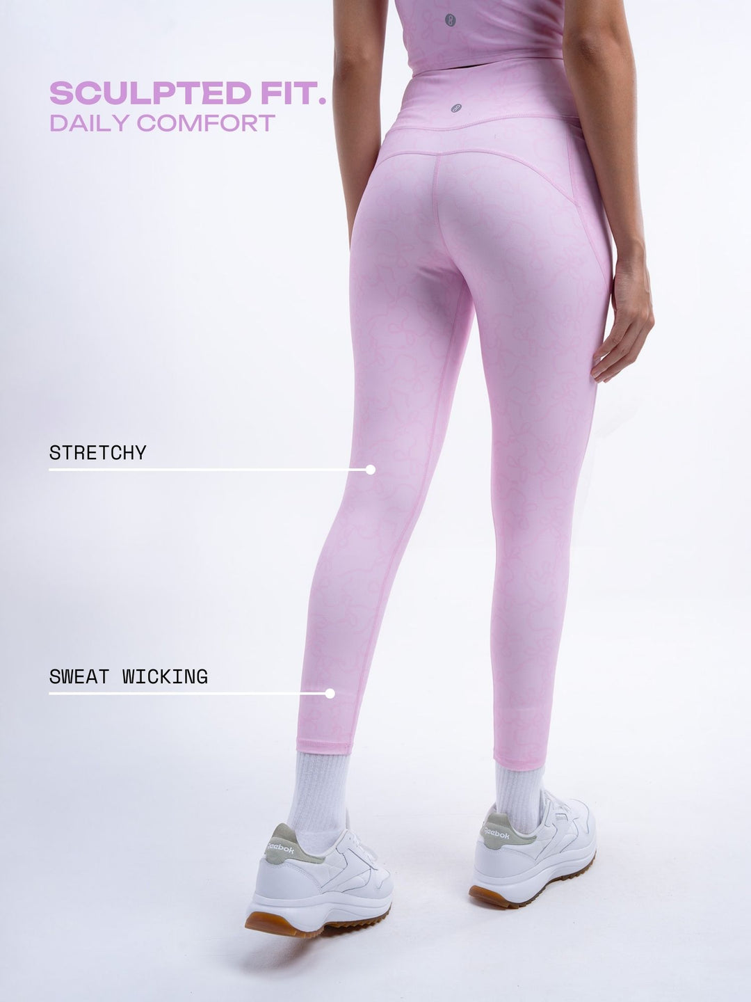 Pink Bow Sculpt Core Leggings