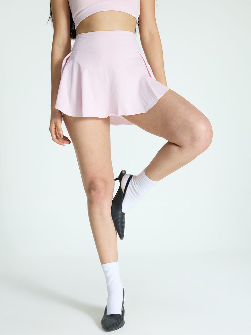 Pink Cotton Twirl Skort
