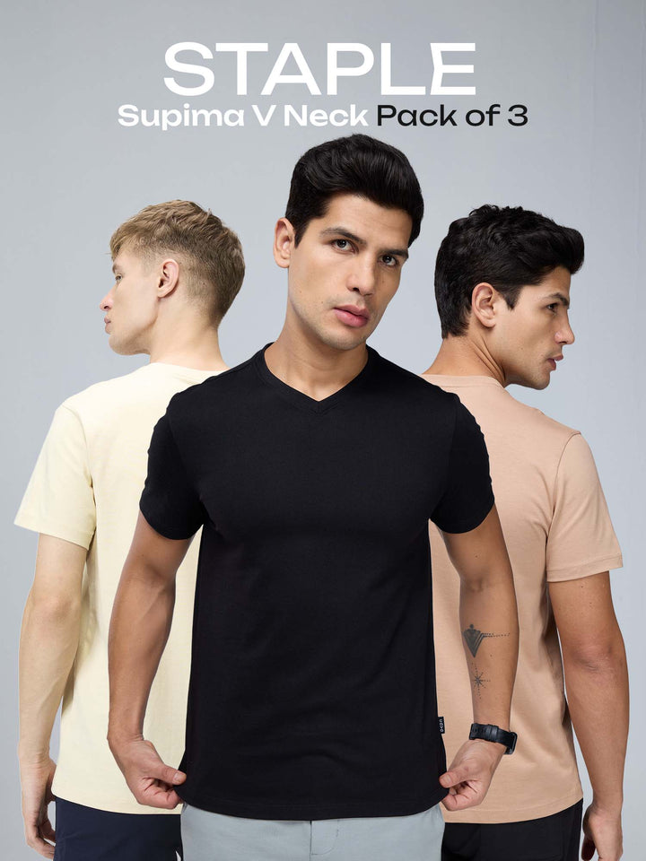 Staple Supima V Neck - Pack of 3