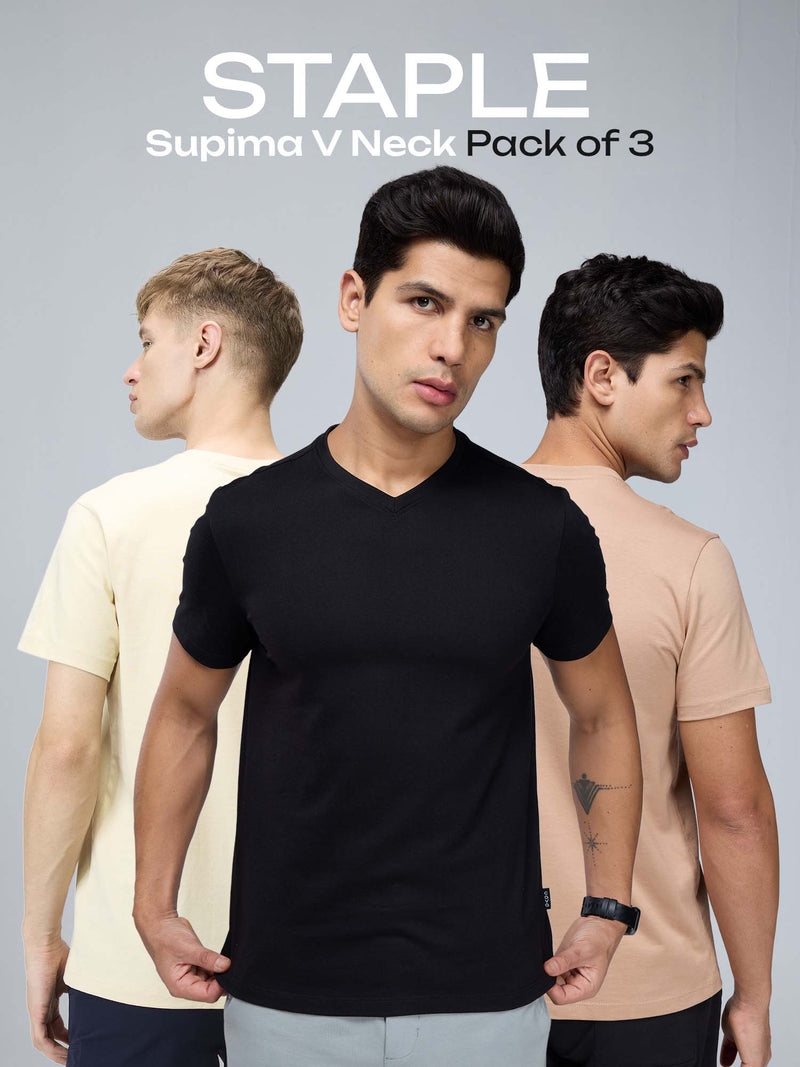 Staple Supima V Neck - Pack of 3