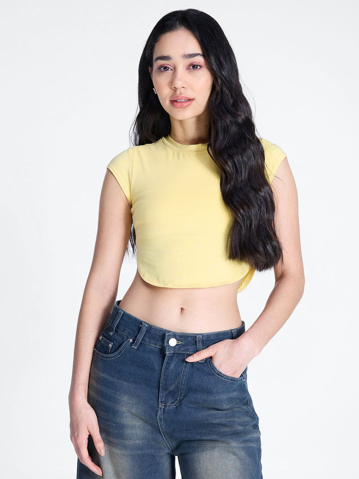 Yellow Cotton Baby Tee