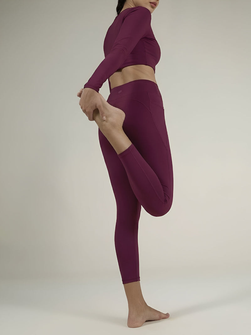 Burgundy Sculpt Core Leggings