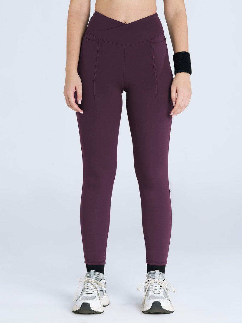 Wine Hourglass Snug Leggings