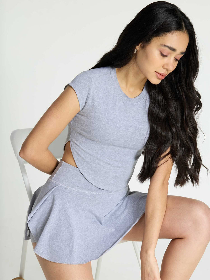 Grey Cotton Baby Tee