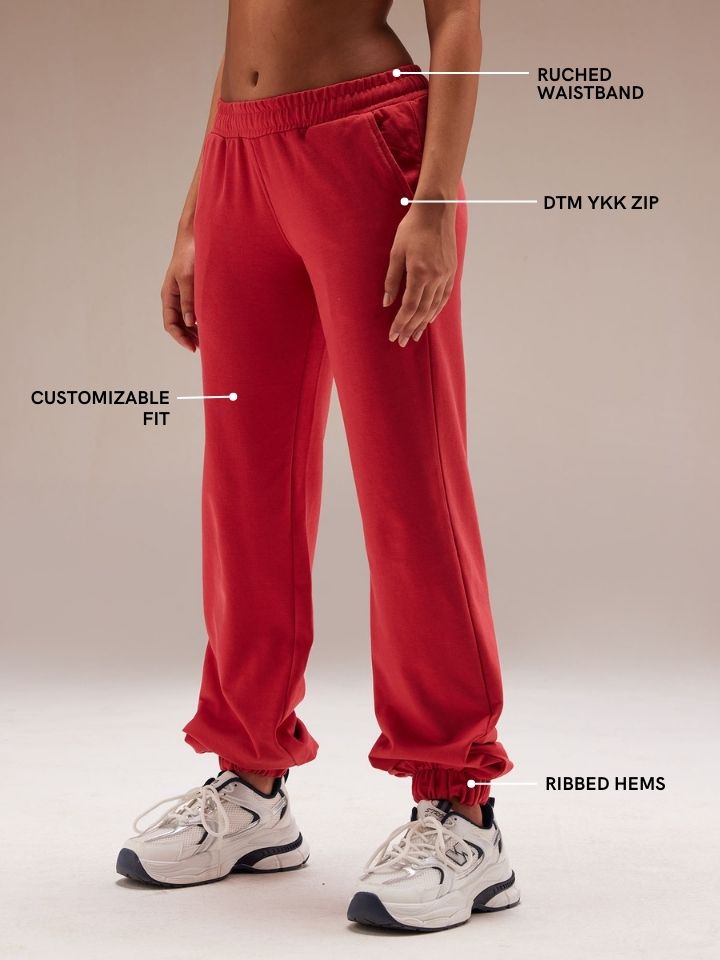 Red Kickback Joggers