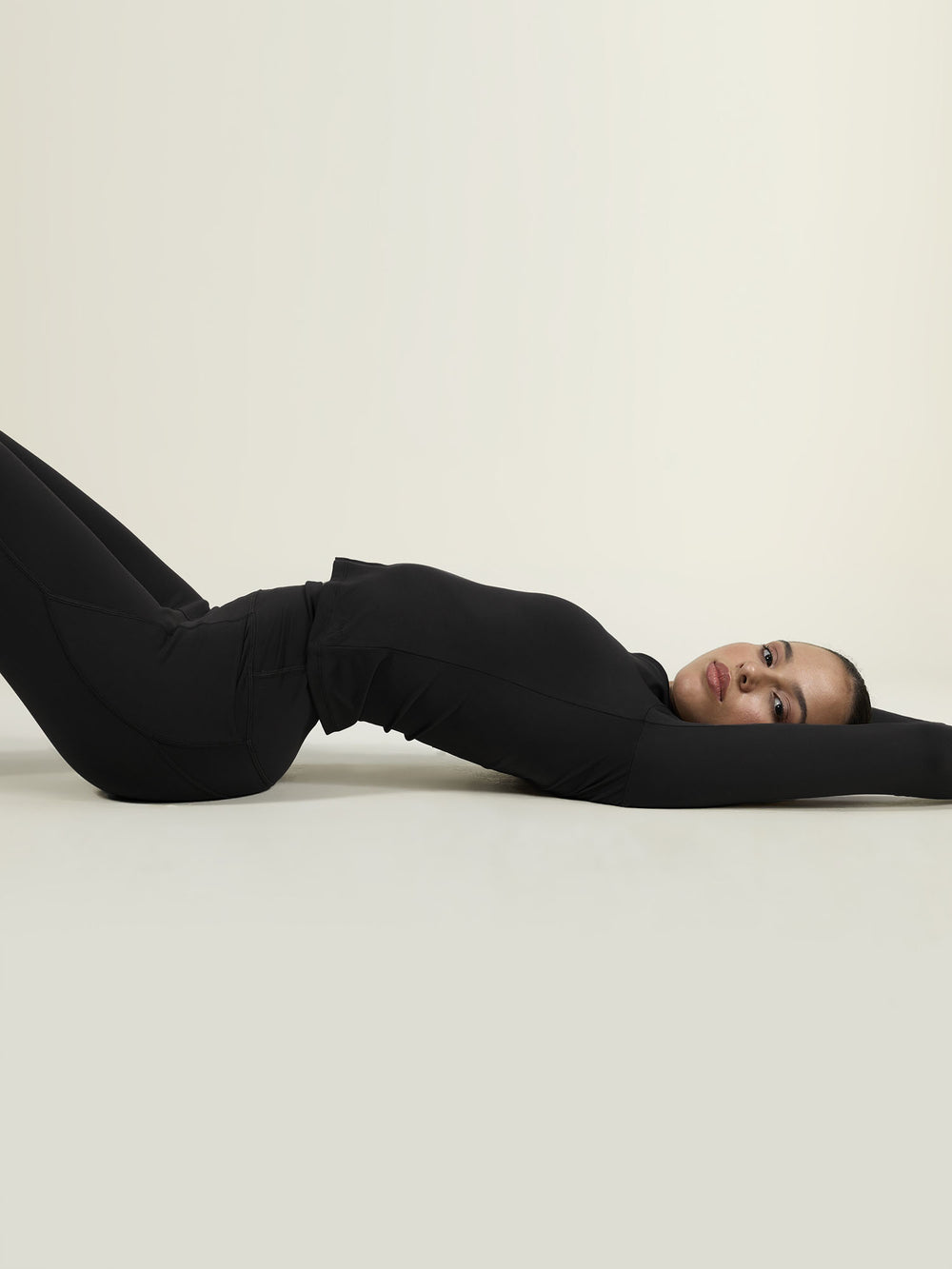 Black Sculpt Scoop Top