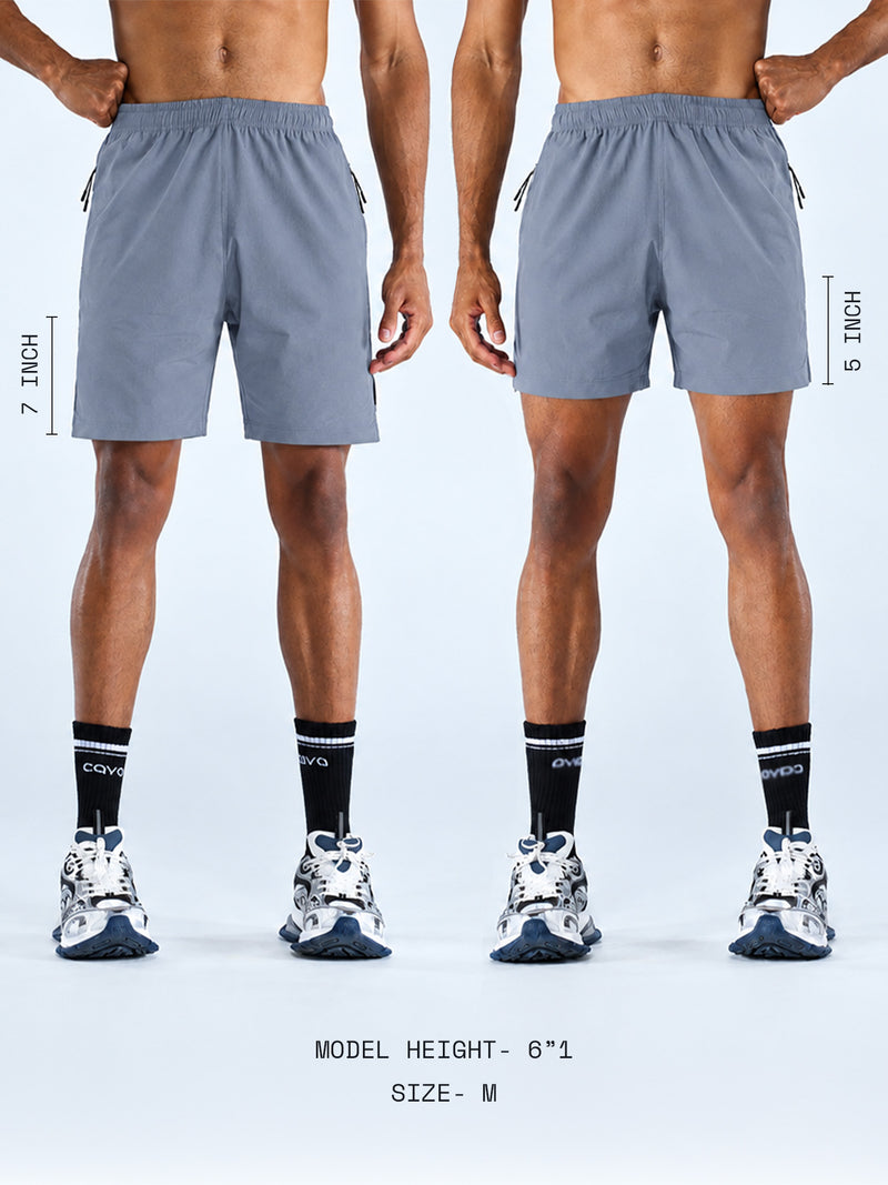 Grey Train-In Shorts