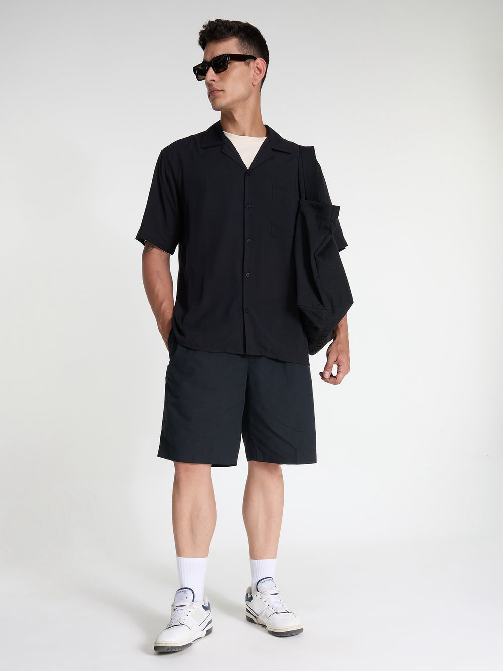 Black Airy Resort Shirt