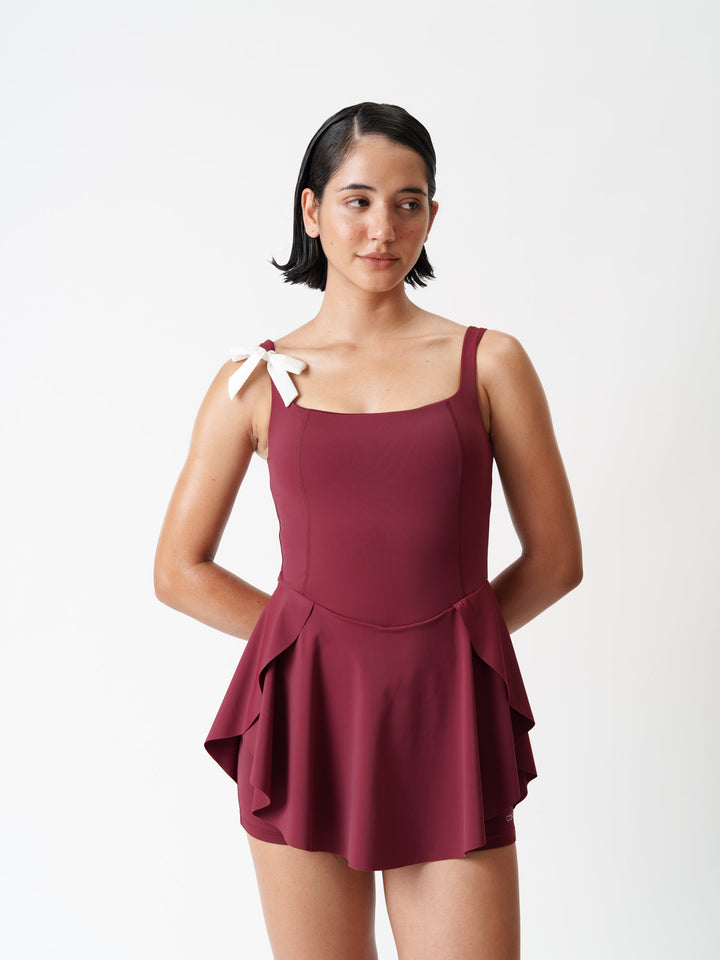 Cherry Swirl Swim Dress