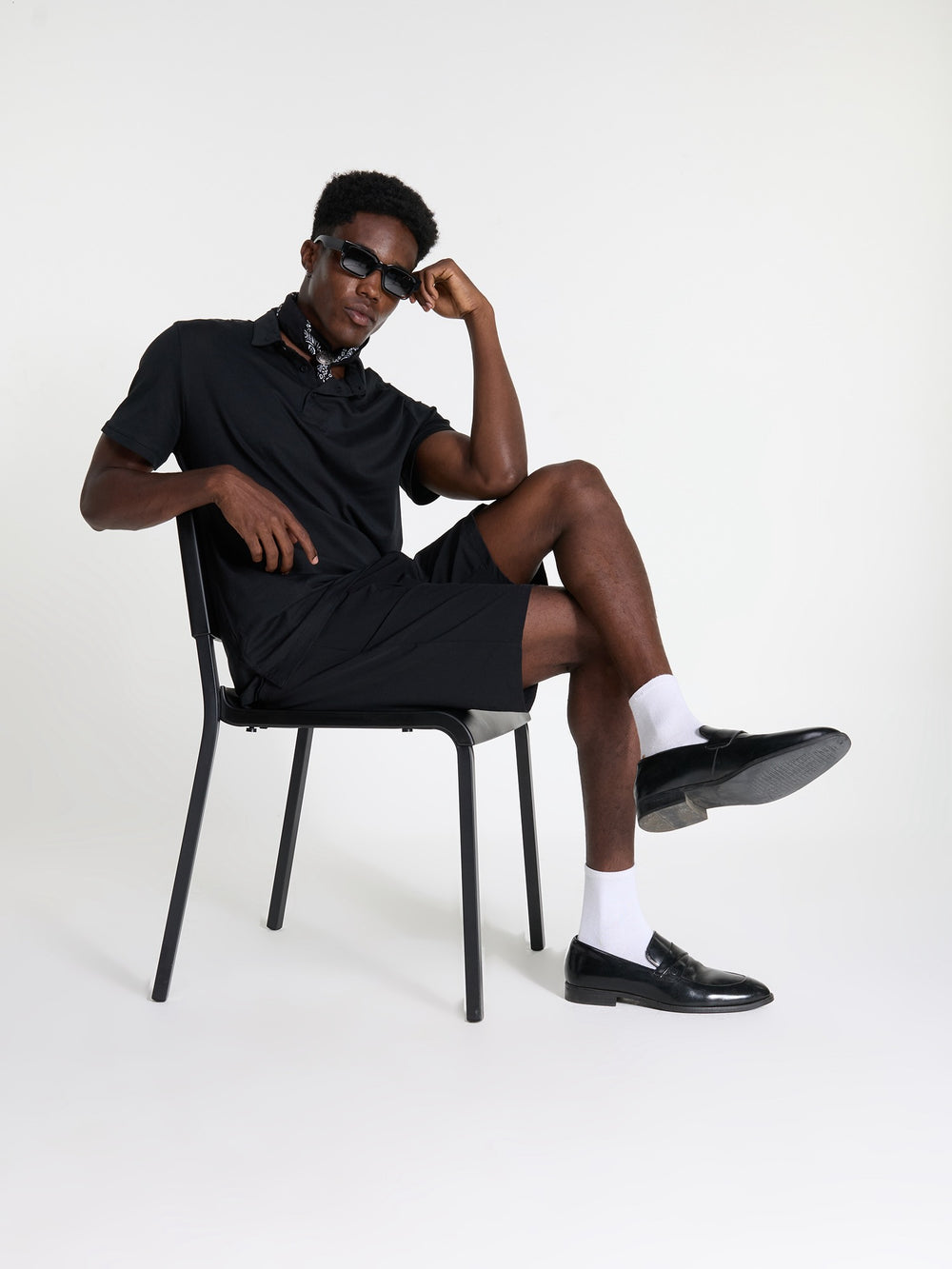 Black Supima Polo T-shirt - Regular Fit