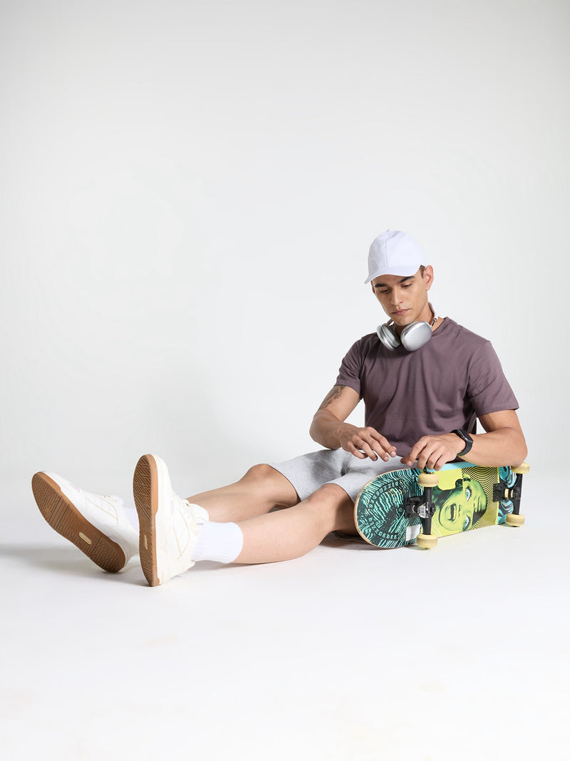 Dusky Purple Supima V Neck T-shirt - Regular Fit