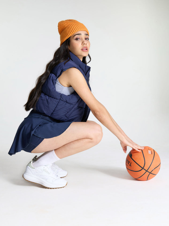 Navy Cotton Twirl Skorts