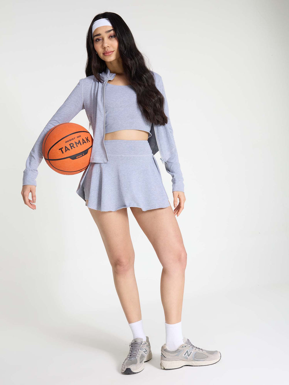 Grey Cotton Scoop Tank