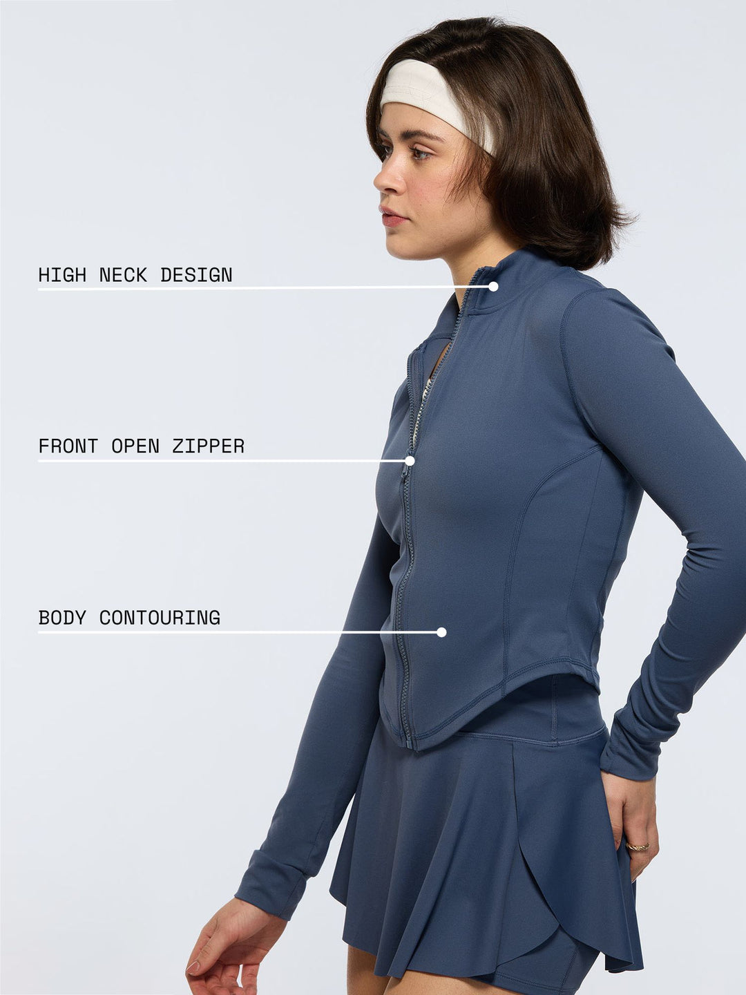 Steel Blue Sculptor Jacket