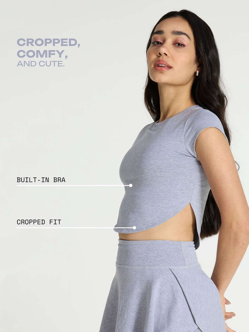 Grey Cotton Baby Tee