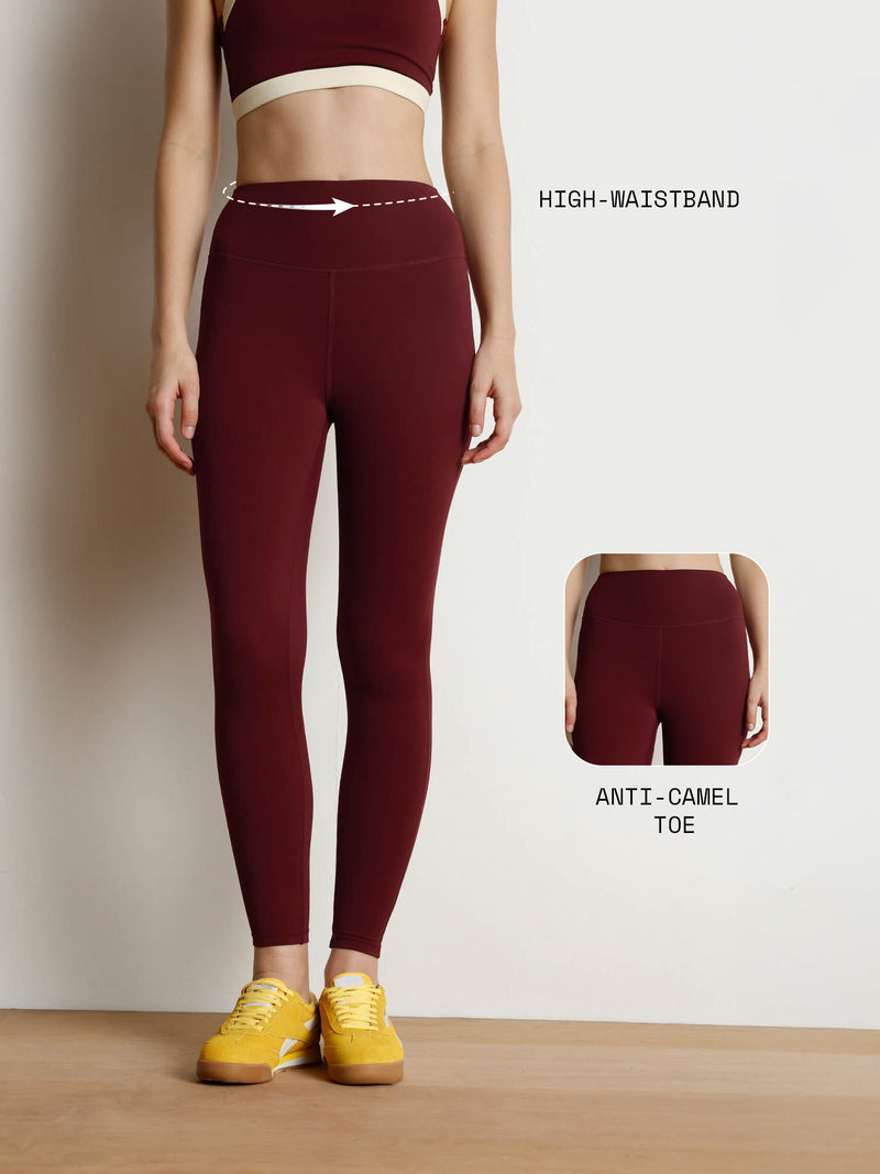 Maroon Contour Snug Leggings