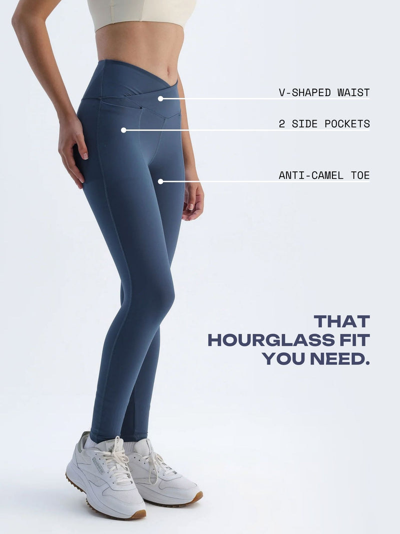 Steel Blue Hourglass Snug Leggings