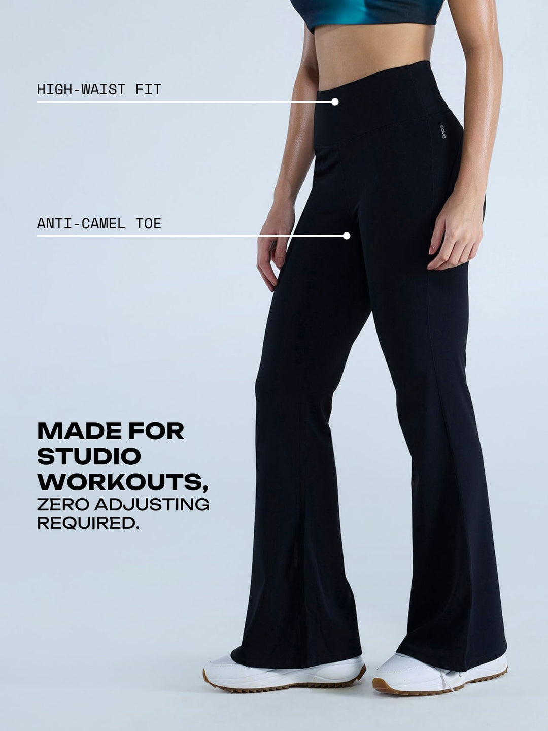 Black Contour Flared Leggings