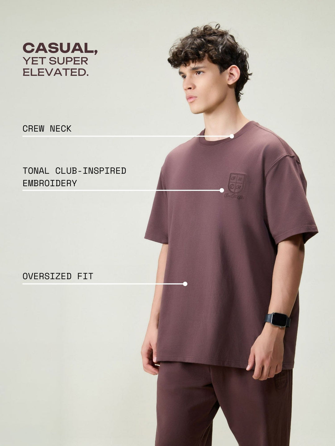 Brown Everywear Leisure Tee