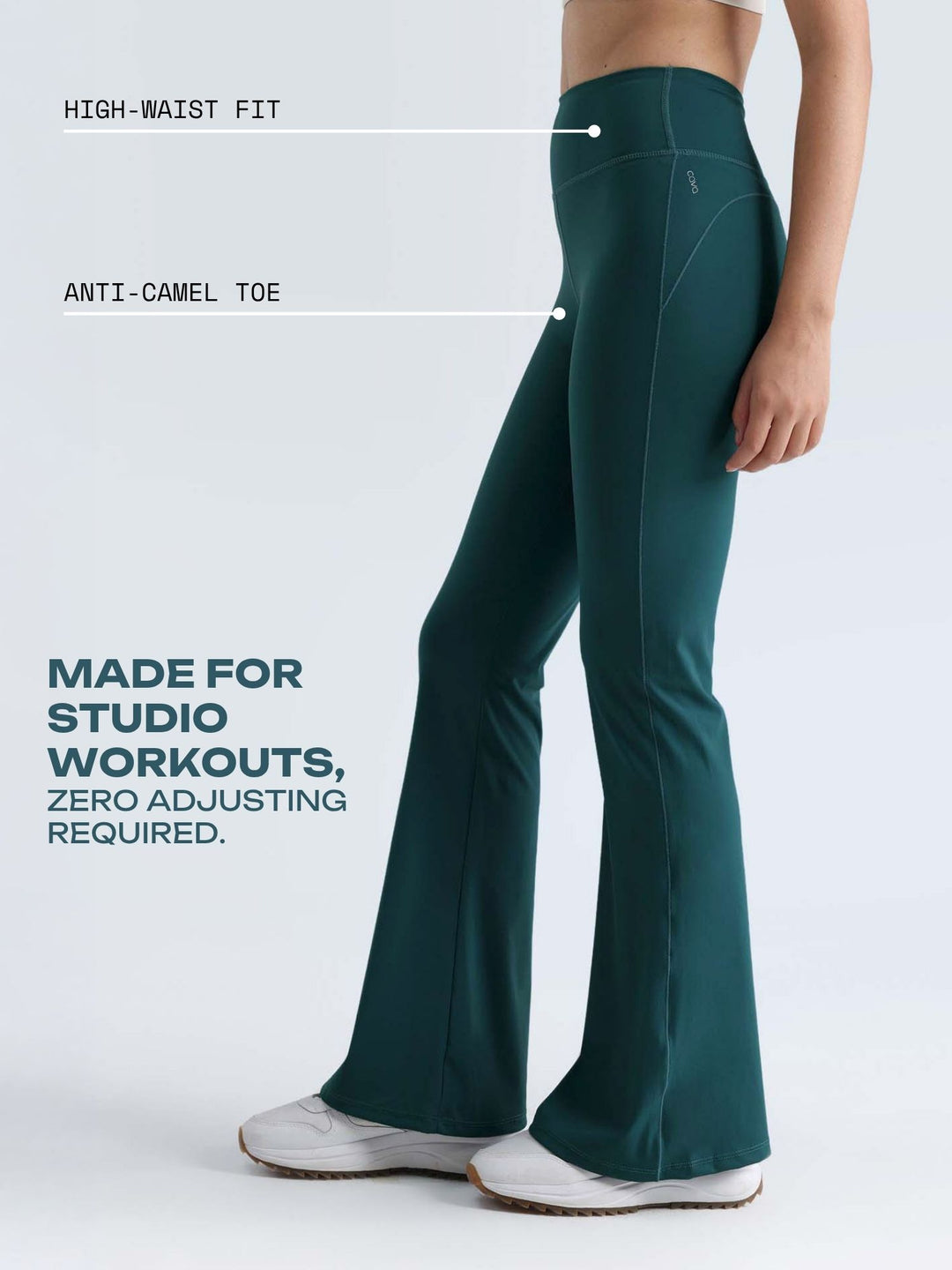 Teal Contour Flared Leggings
