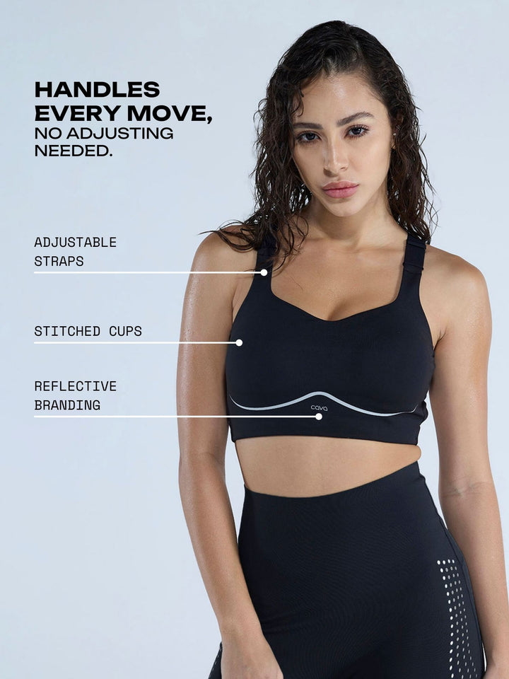 Black Studio Compression Sports Bra