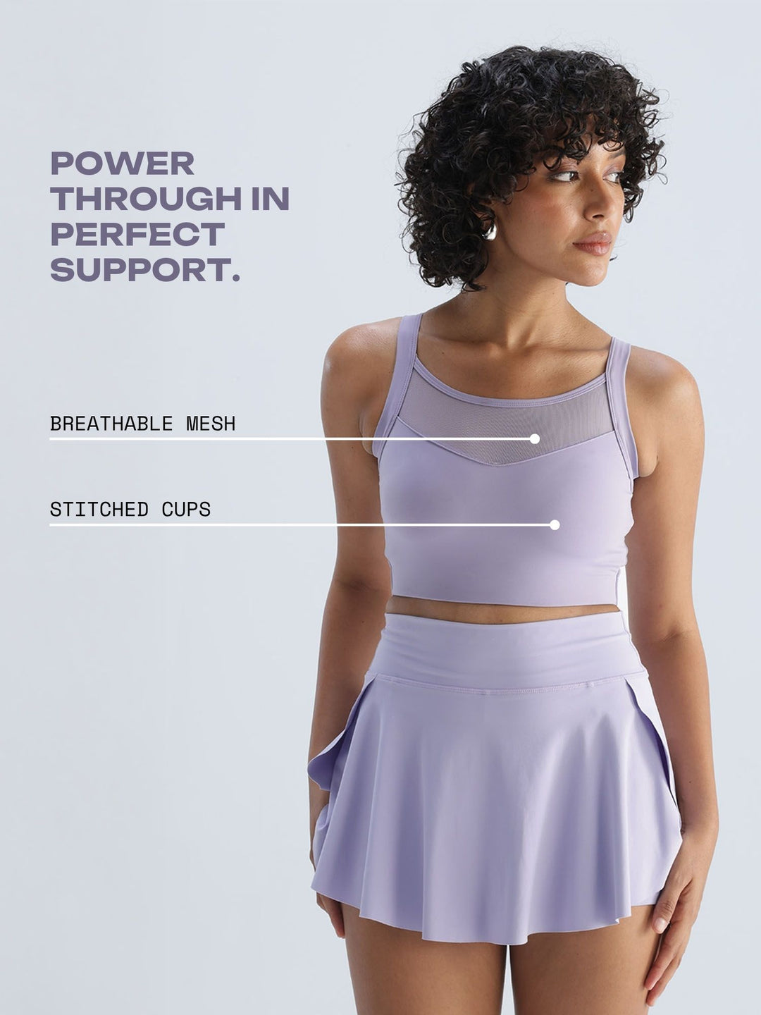 Lilac Hyper Mesh Sports Bra