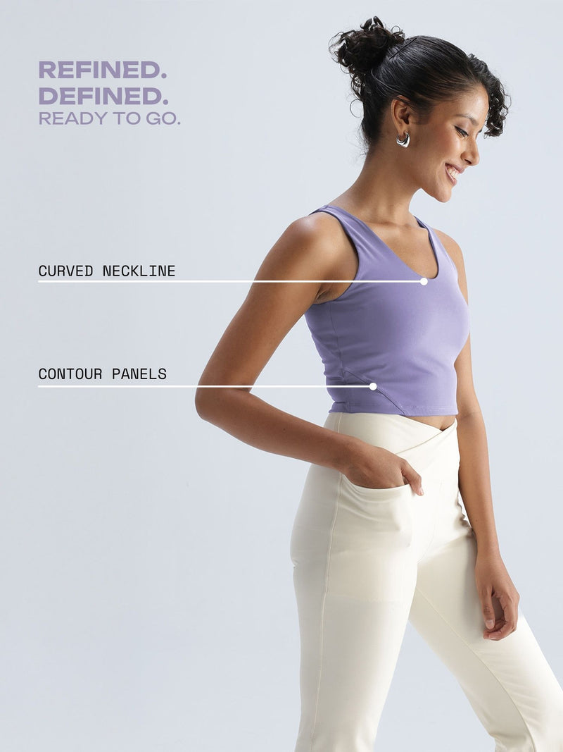 Lilac Refine Crop Tank