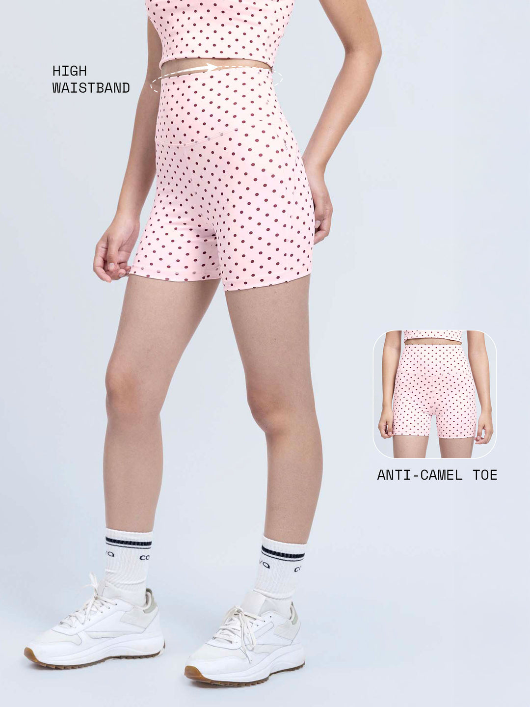 Blush Polka Contour Booty Shorts