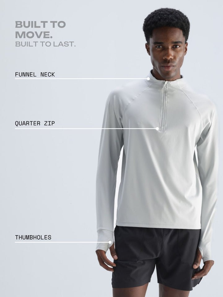 Light Grey Athletic Quarter-Zip