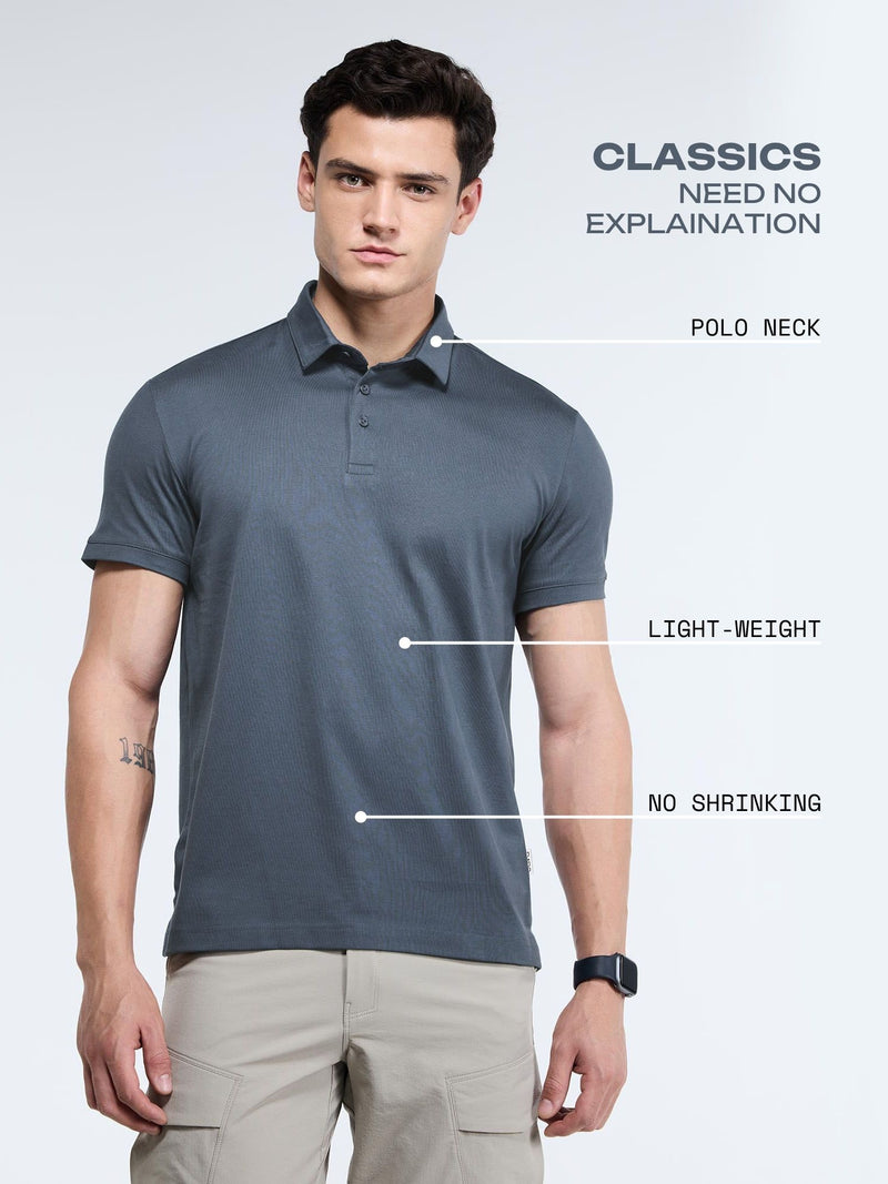 Ash Supima Polo T-Shirt - Regular Fit