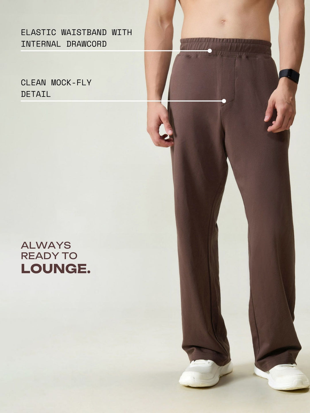 Brown Wide Leg Joggers