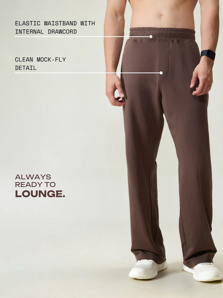 Brown Wide Leg Joggers