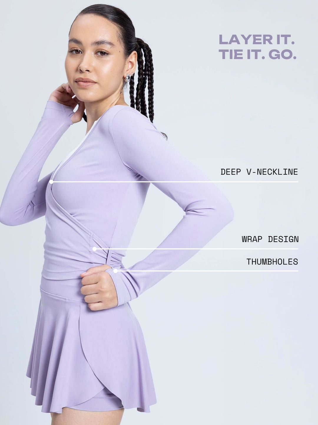 Lilac ADPT™ Wrap Top