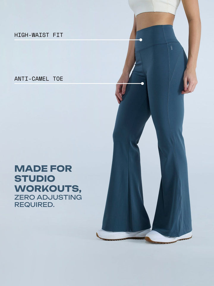 Slate Contour Flared Leggings