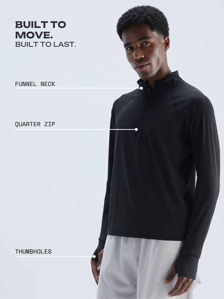 Black Athletic Quarter-Zip